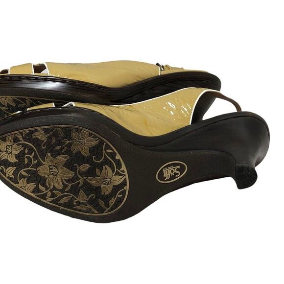 Sofft Slingback Heels Peep Toe Patent Leather Dress Shoes Women's - Picture 8 of 11